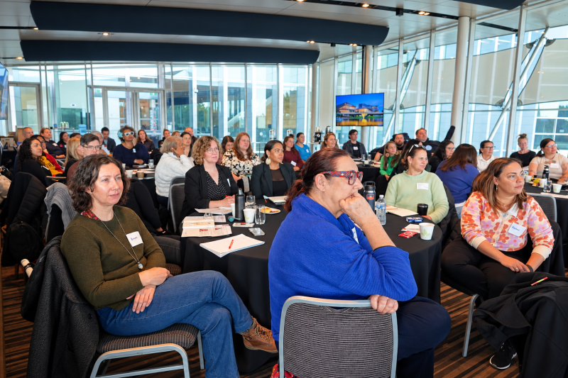 Group of Indigenous PhD students at a Masterclass at Lowitja 2025