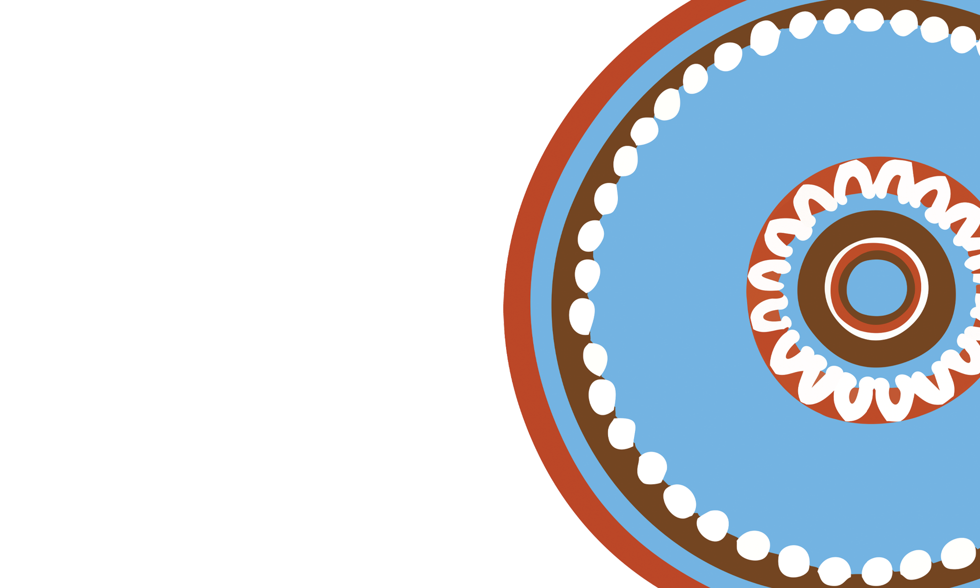 Artwork by Tom Munro-Harrison (Wiradjuri) represents the gathering together of Indigenous health leaders